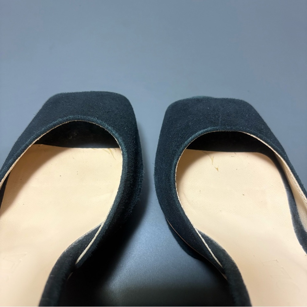 BIMBA Y LOLA Black Suede Chunky Heel Peep-Toe Sandals - Picture 5 of 10